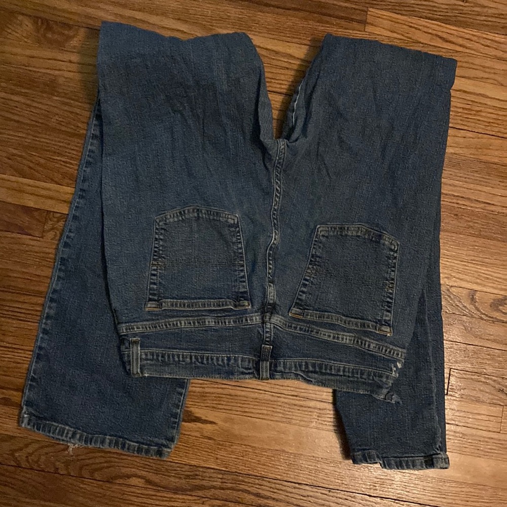 St. johns bay stretch boot size 17 blue Jean
